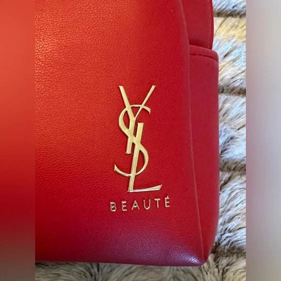 Yves Saint Laurent bundle Beaute leather cosmetic bag and night serum, Brand New - Picture 7 of 8